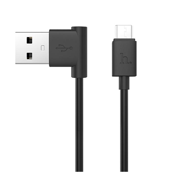 UTGATT1 - HOCO L-formad laddningsdatakabel för Micro UPM10 1 meter svart