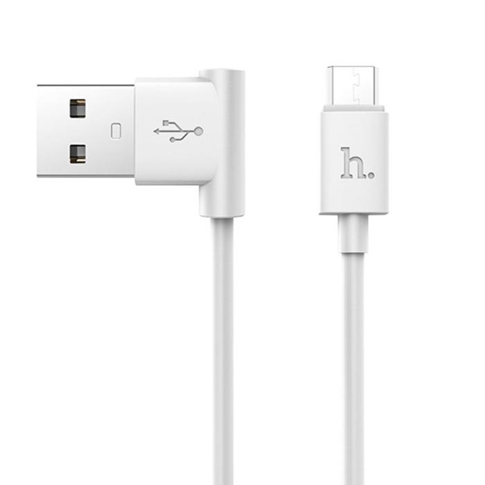 UTGATT1 - HOCO L-formad laddningsdatakabel för Micro UPM10 1 meter vit