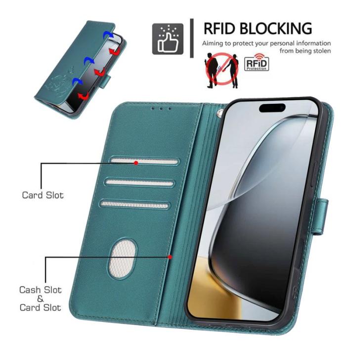 OEM - Plånboksfodral för Samsung Galaxy S26 RFID Blocking Ställ - Mörkgrön