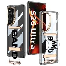 GKK - GKK Mobilskal f&ouml;r Samsung Galaxy S26 Ultra Transparent TPU Kickstand - Guld