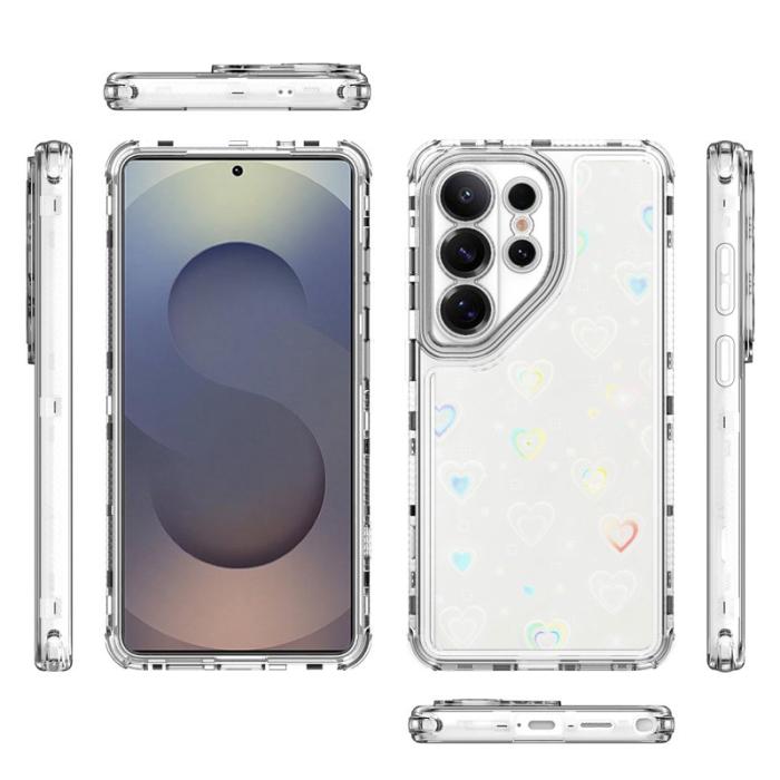 OEM - Mobilskal för Samsung Galaxy S26 Ultra Transparent TPU - Hjärtan