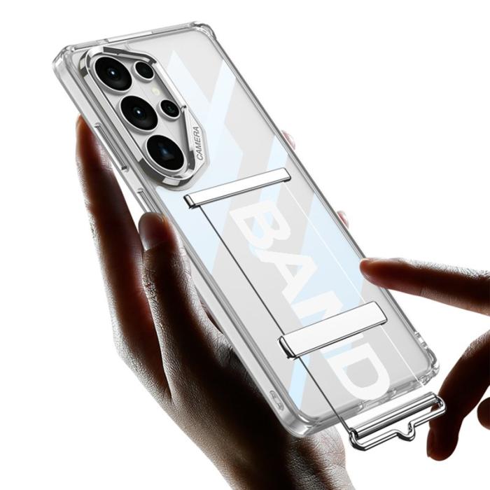 GKK - GKK Mobilskal för Samsung Galaxy S26 Ultra Transparent TPU Kickstand - Guld
