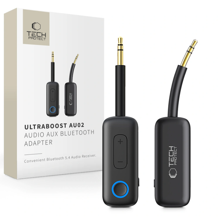 Tech-Protect - Tech-Protect Aux Adapter Bluetooth Ultraboost AU02 - Svart