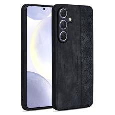 AZNS - AZNS Samsung Galaxy S25 Fodral KonstL&auml;der - Skyddande - Svart