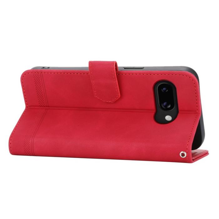 DIERFENG - DIERFENG DF-03 Google Pixel 9a Plånboksfodral Konstläder - Röd