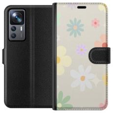 iSecrets - Plånboksfodral till Xiaomi 12T Pro med fejdande blommor