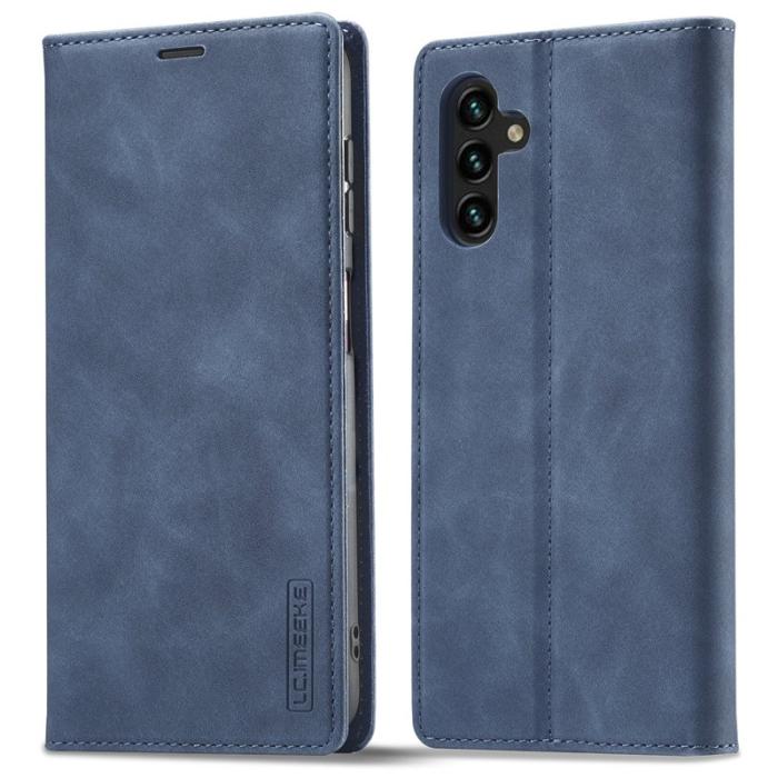 LC.imeeke - LC.IMEEKE Plånboksfodral för Samsung Galaxy S23 FE - Konstläder- Blå