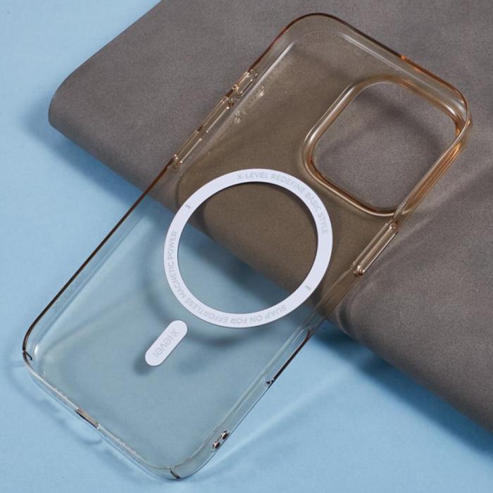 X-Level - X-LEVEL Mobilskal till iPhone 16 Pro Transparent Slim Hård PC Guld