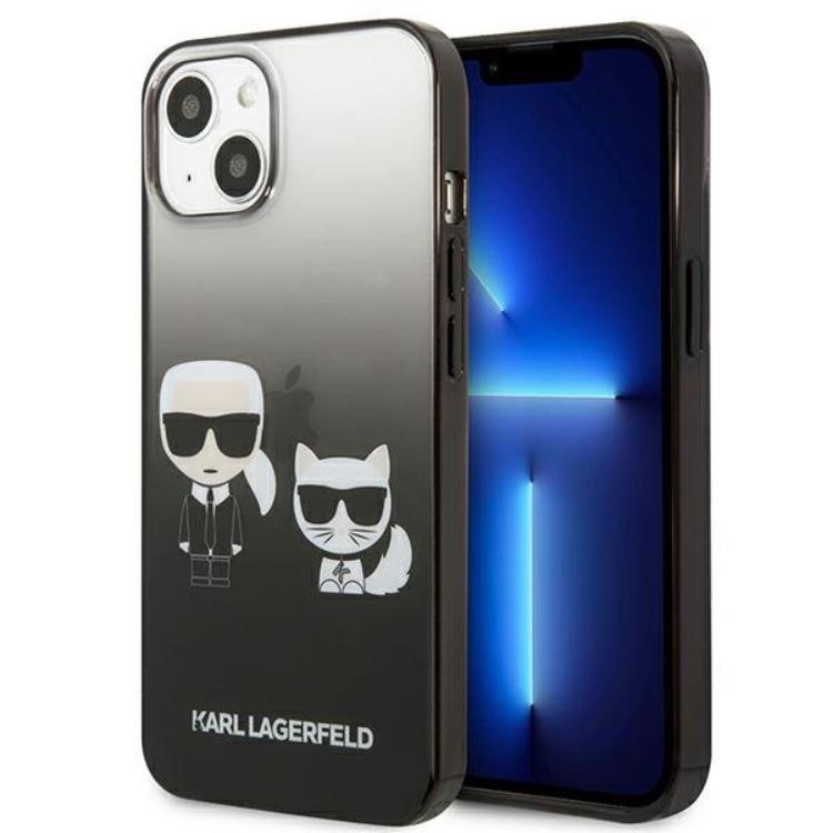 Karl Lagerfeld iPhone 13 mini Skal Gradient Ikonik Karl & Choupette - Svart | 2353 | AlltMobil