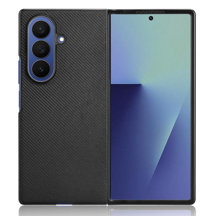 A-One Brand - Galaxy Z Fold7 Mobilskal Shockproof Carbon Fiber - Svart