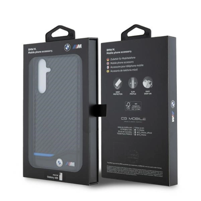 BMW - BMW Galaxy A55 Mobilskal Läder Carbon - Svart