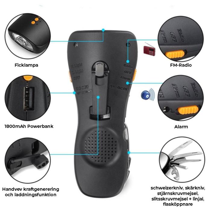 UTGATT5 - vev-radio - 1800mAh Powerbank LED Lampa