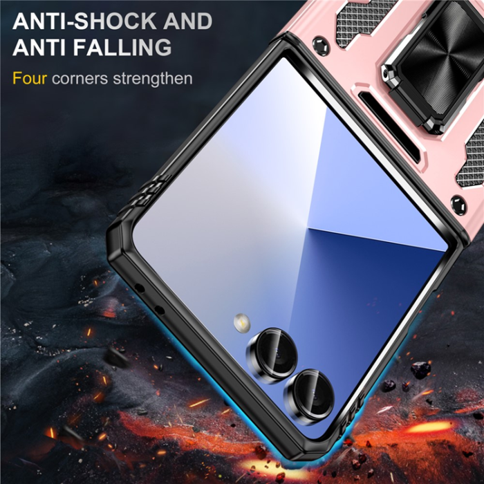 A-One Brand - Galaxy Z Flip7 5G Mobilskal Kickstand Slide - Roséguld