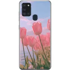 Gustaf - Mobilskal till Samsung Galaxy A21s med Rosa Tulpaner