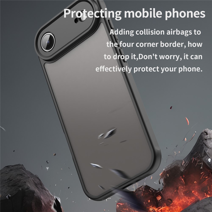 A-One Brand - iPhone Air Mobilskal Frostade krockkuddar Drop Proof - Svart