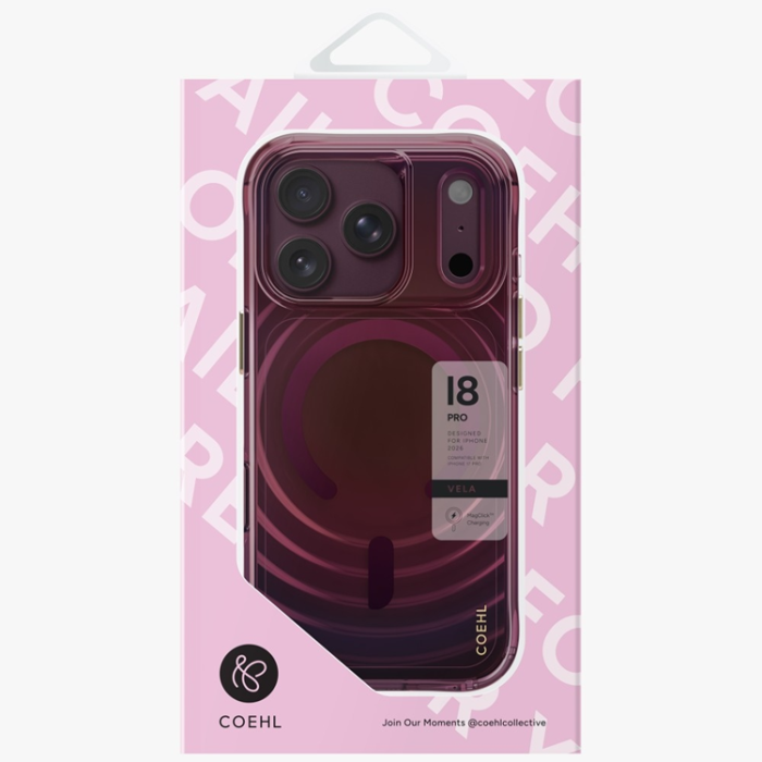 UNIQ - Uniq Mobilskal för iPhone 18 Pro/17 Pro MagSafe Magnetic Coehl Vela - Burgundy