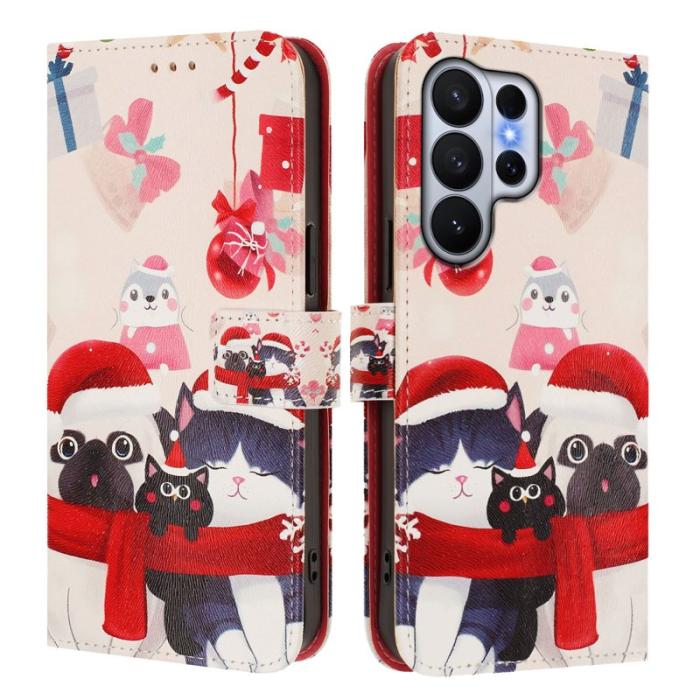 OEM - Samsung Galaxy S26 Ultra Fodral Konstläder Julmönster - Juldjur