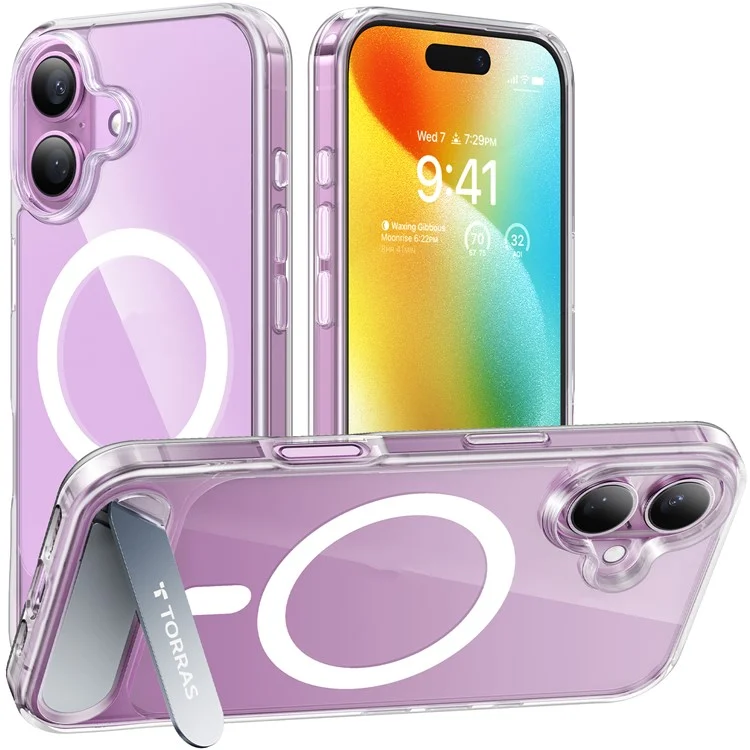 TORRAS Mobilskal till iPhone 16 Magsafe Kickstand - Transparent | 2353 | AlltMobil