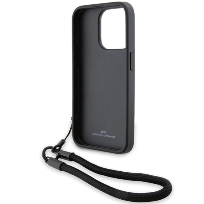 BMW - BMW iPhone 15 Pro Max Mobilskal Signature Läder Wordmark Cord