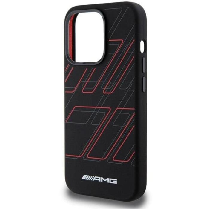 Mercedes - AMG iPhone 15 Pro Mobilskal MagSafe Silikon Large Rhombuses