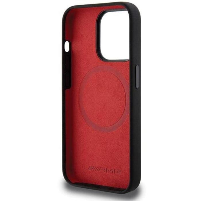 Mercedes - AMG iPhone 15 Pro Mobilskal MagSafe Silikon Large Rhombuses