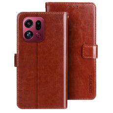 IDEWEI - IDEWEI Oppo Find X9 Pro Pl&aring;nboksfodral Konstl&auml;der - Brun