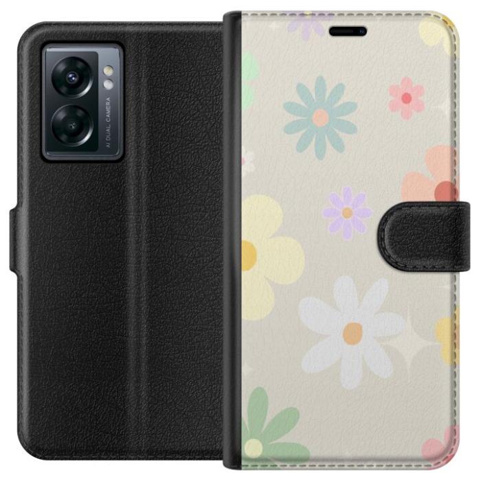 iSecrets - Plånboksfodral till OnePlus Nord N300 med fejdande blommor