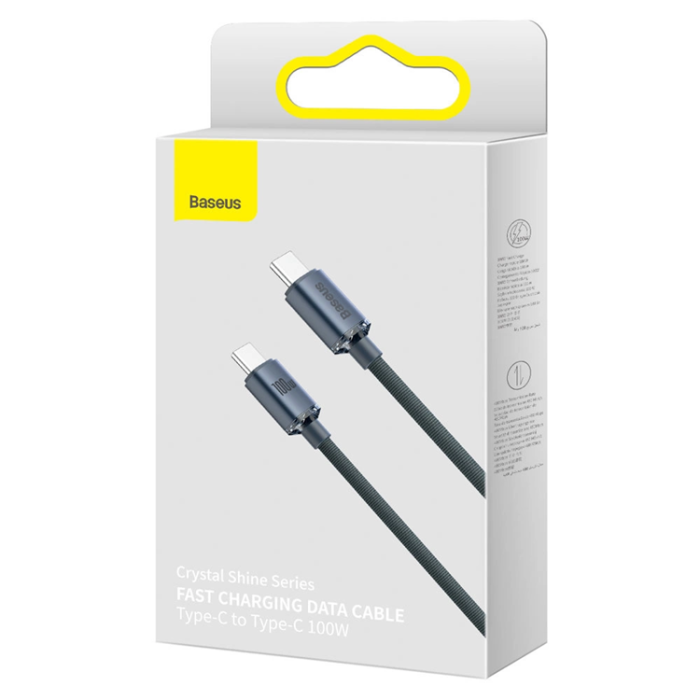 BASEUS - Baseus USB-C till USB-C Kabel 100W 1,2m - Svart