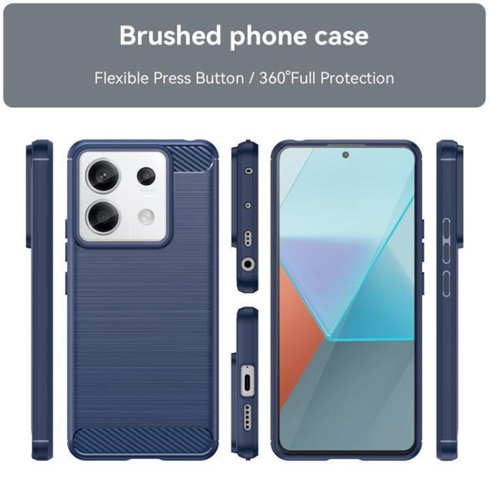 OEM - Xiaomi Redmi Note 13 Pro 5G Mobilskal Carbon - Blå