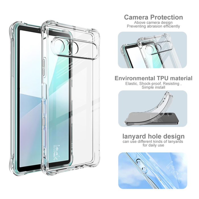 Imak - IMAK Sony Xperia 10 VII Mobilskal Airbag Shockproof TPU - Clear