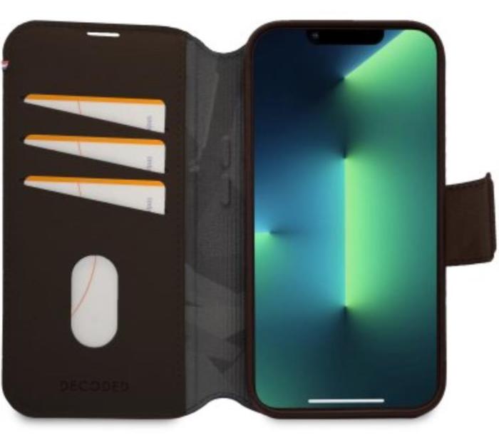 Decoded - Decoded iPhone 14 Plus Plånboksfodral Magsafe Detachable - Brun