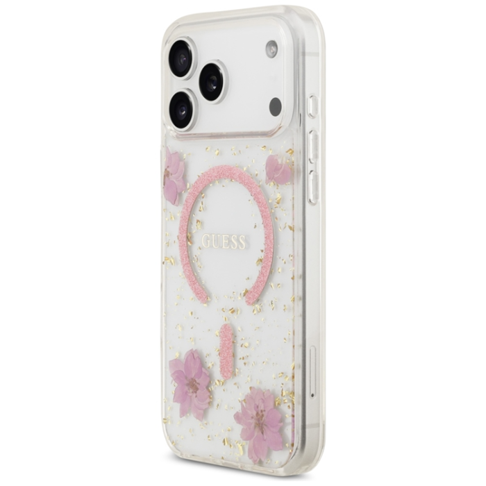 Guess - Guess Mobilskal För iPhone 18 Pro Max/17 Pro Max Magsafe Resin Flowers
