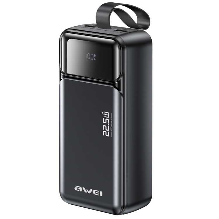 Awei Powerbank 40000mAh 22.5W 3xUSB-C PA-105 - Svart