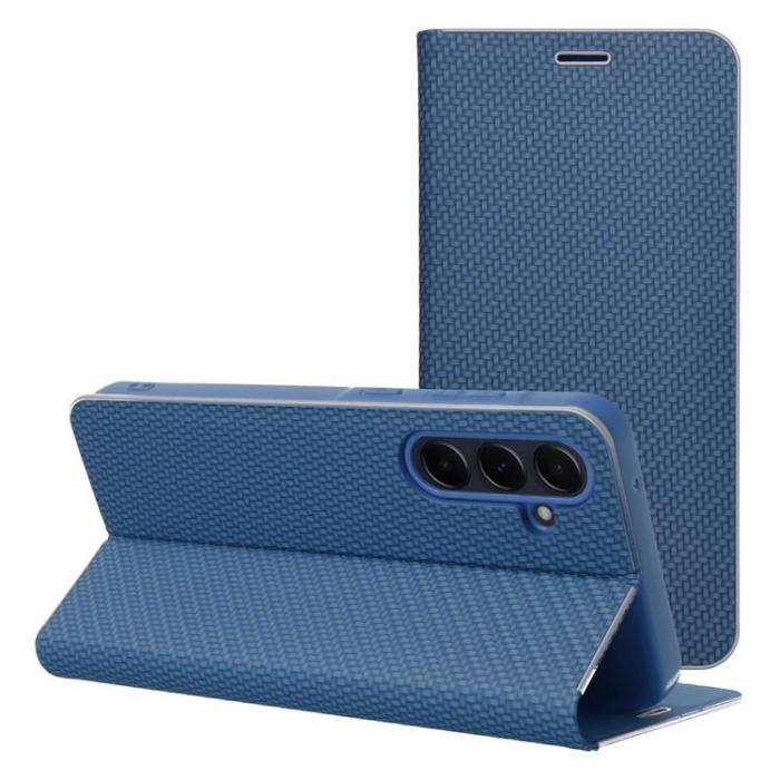 OEM - Galaxy S25 Plus Plånboksfodral Luna Carbon - Blå