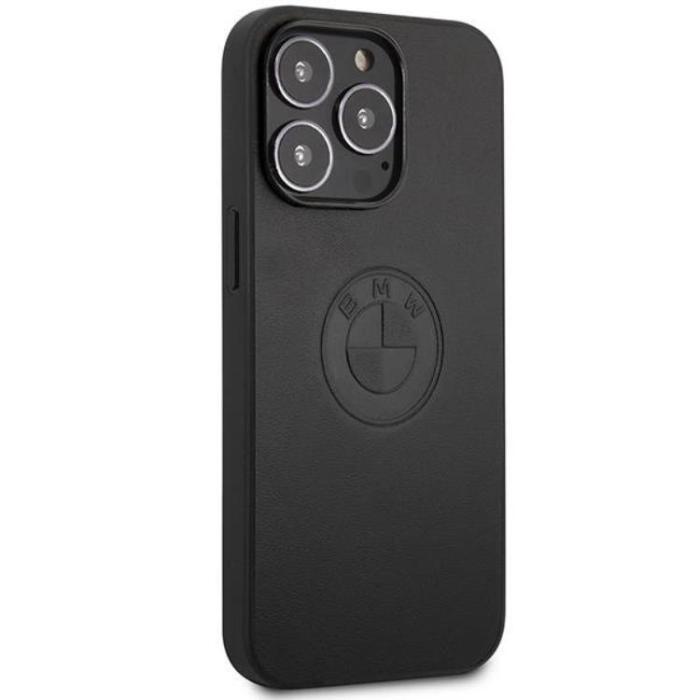 BMW - BMW iPhone 13 Pro/13 Mobilskal Läder Embossed - Svart
