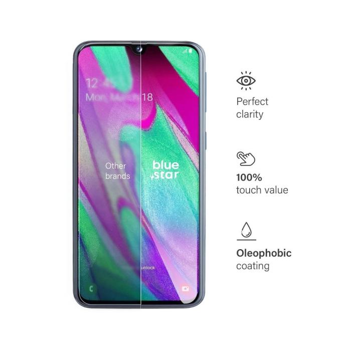 Blue Star - Blue Star Samsung Galaxy A40 Skärmskydd av Härdat Glas
