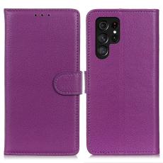 OEM - LITCHI Samsung Galaxy S26 Ultra Fodral PU L&auml;der - Lila