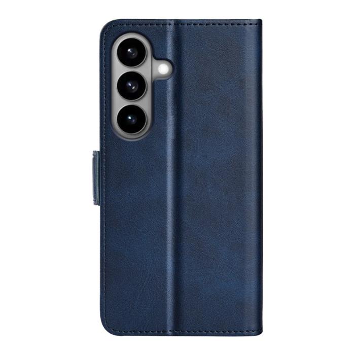 OEM - Samsung Galaxy S26 Fodral Äkta Läder Plånboksfodral - Blå