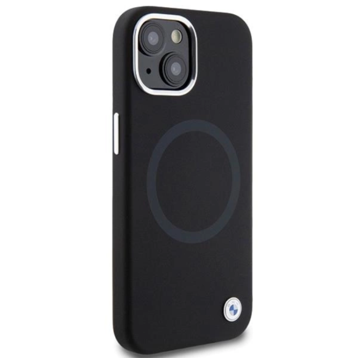 BMW - BMW iPhone 15 Mobilskal Magsafe Signature Liquid Silikon - Svart