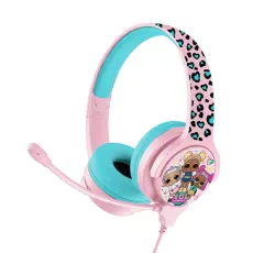 LOL - LOL Interaktiv hörlurar / headset On-Ear 85 / 94dB Bom-Mik - Rosa