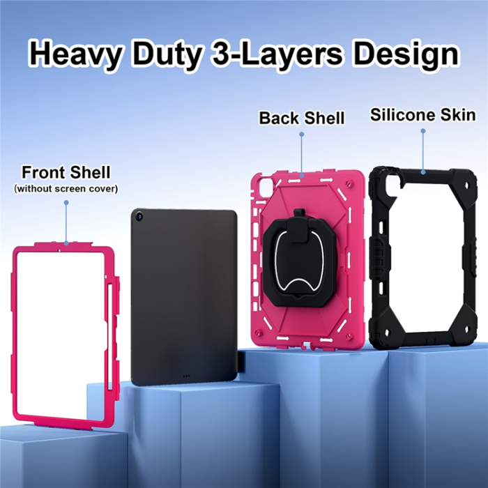 A-One Brand - iPad Air 13(2025/2024) Skal Kickstand - Svart/Rosa