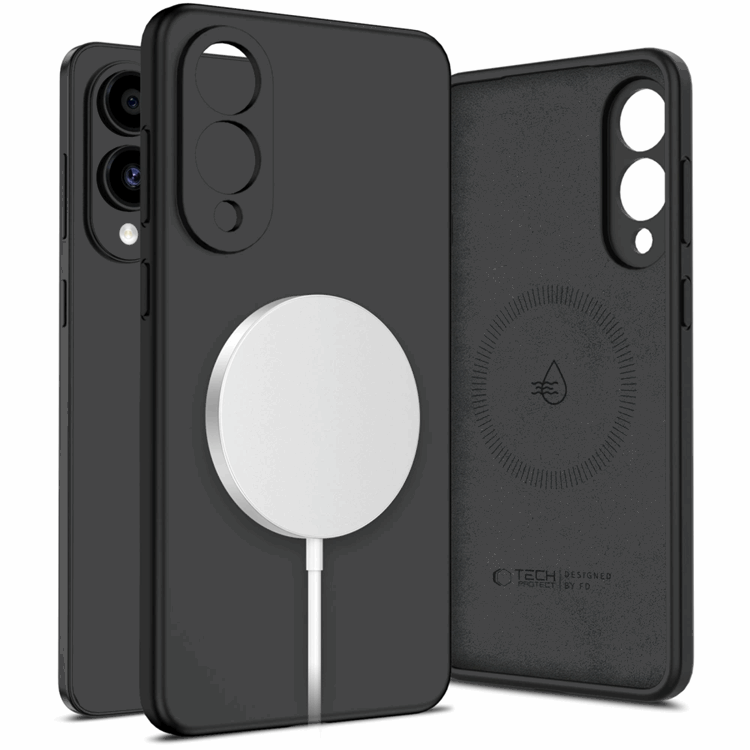 Tech-Protect Galaxy S25 Edge Mobilskal Magsafe Liquid Silikon - Svart | 2353 | AlltMobil