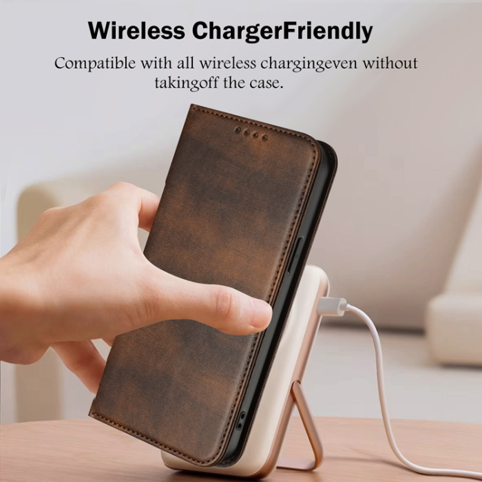 A-One Brand - OnePlus 15 5G Plånboksfodral Retro RFID-Skydd Konstläder