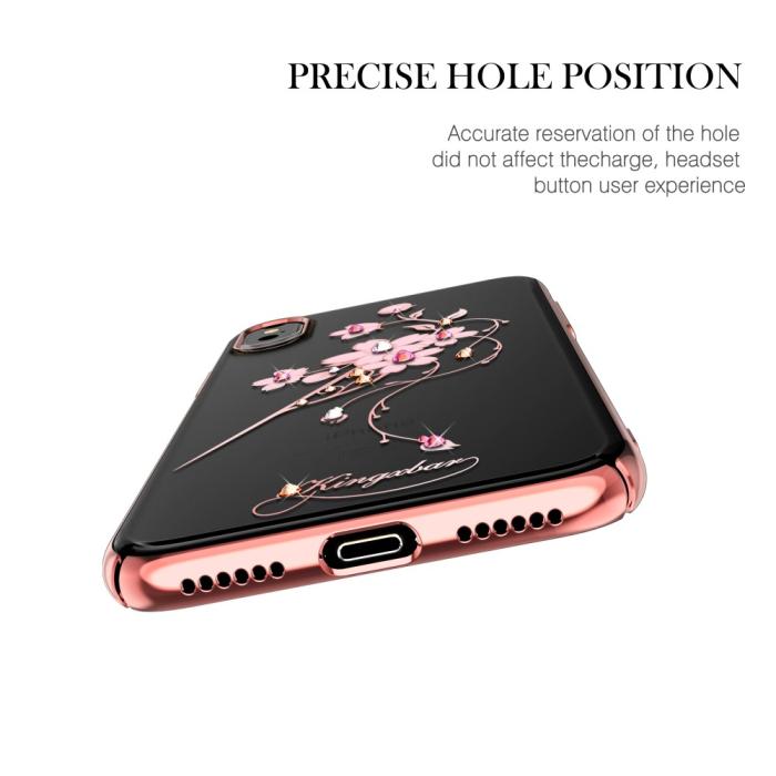 Kingxbar - Kingxbar Skal Med Swarovski Stenar till iPhone XS / X - Flower Hairpin