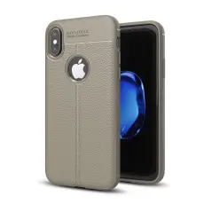 OEM - Litchi Skin TPU Mobilskal till iPhone XS / X - Gr&aring;