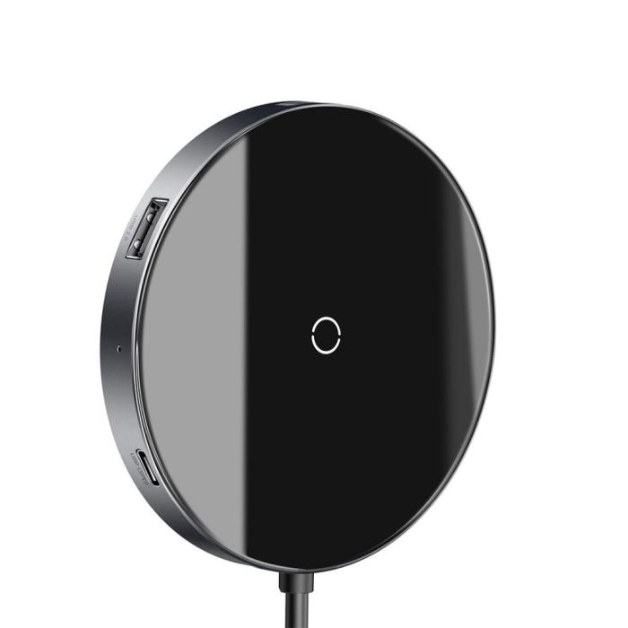 BASEUS - Baseus Mirror series Qi laddare och USB-C hub med HDMI USB 3.0 och PD