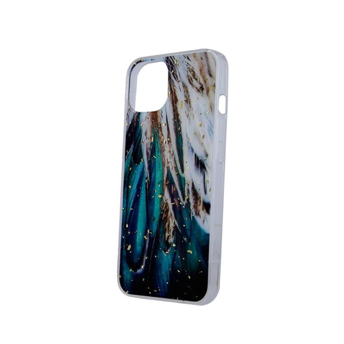 OEM - Guldglänsande fodral för Samsung Galaxy A51 med fjädrar
