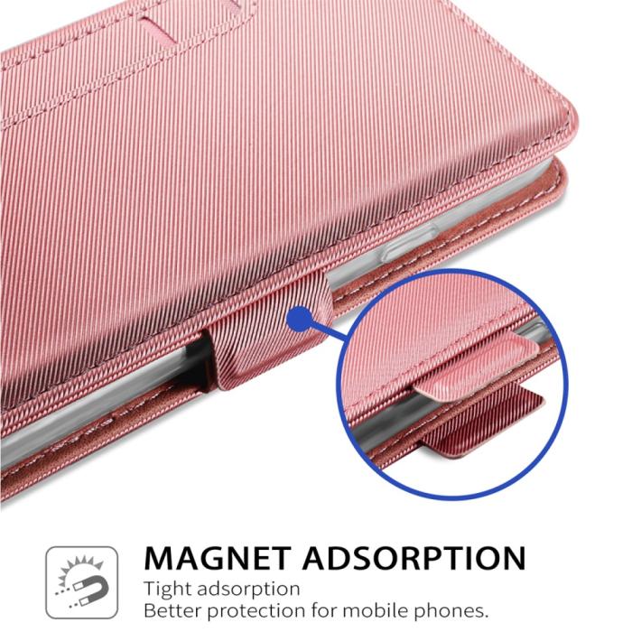 OEM - Plånboksfodral med Spegel till Huawei P40 - Rose Gold