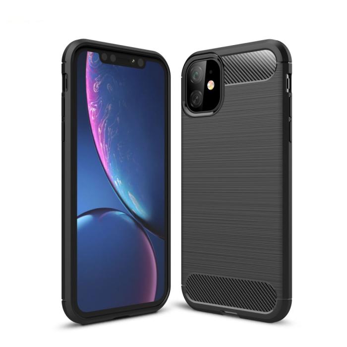 OEM - Skal i Kolfiber-design för iPhone 11 - Svart