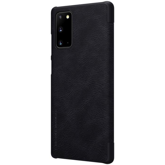 UTGATT1 - Nillkin Qin Leather Case Skal Galaxy Note 20 - Svart